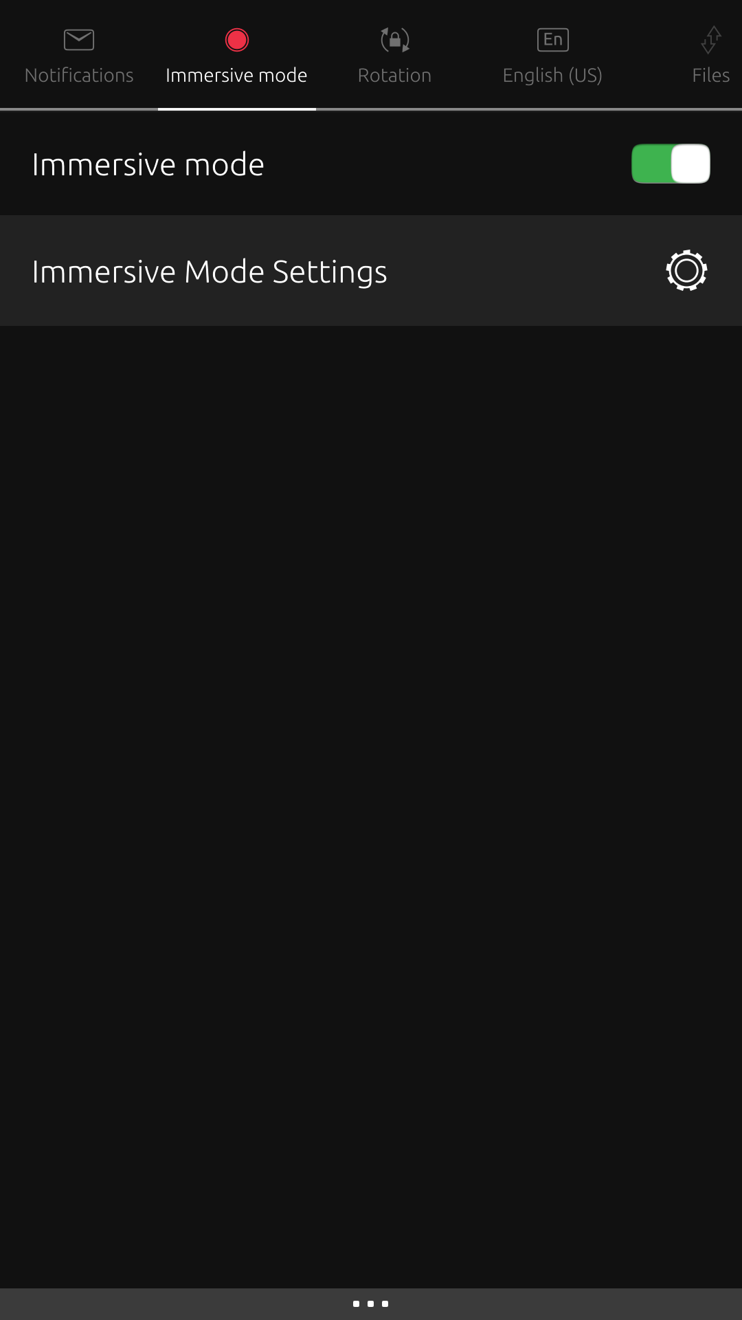 Immersive Mode Indicator